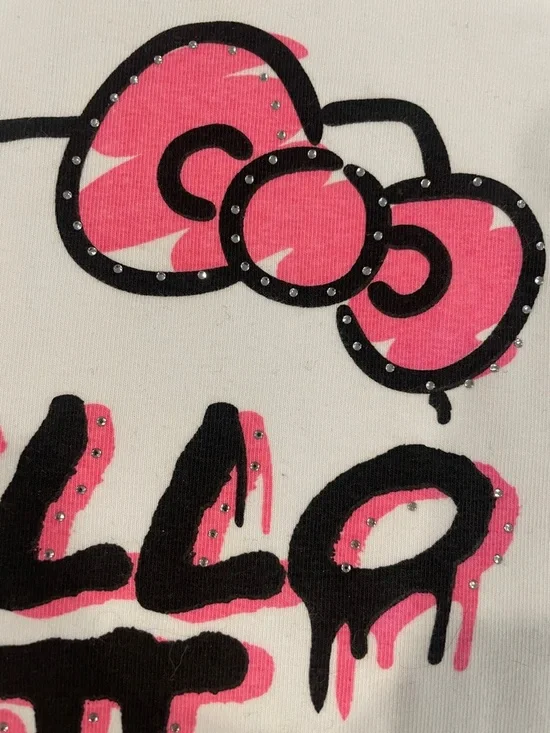 Hello Kitty Pink & White Short Sleeve Raglan Tee - Picture 4 of 4